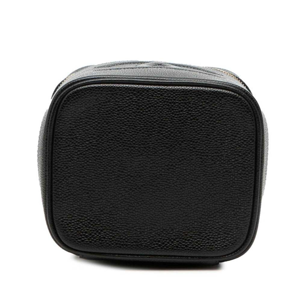 CHANEL Black Caviar Leather Logo Vanity Bag - Picture 3 of 7